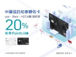 歡慶和泰聯名卡發卡突破10萬張 iRent、yoxi、「HOTAI購」線上商城享最高回饋20%